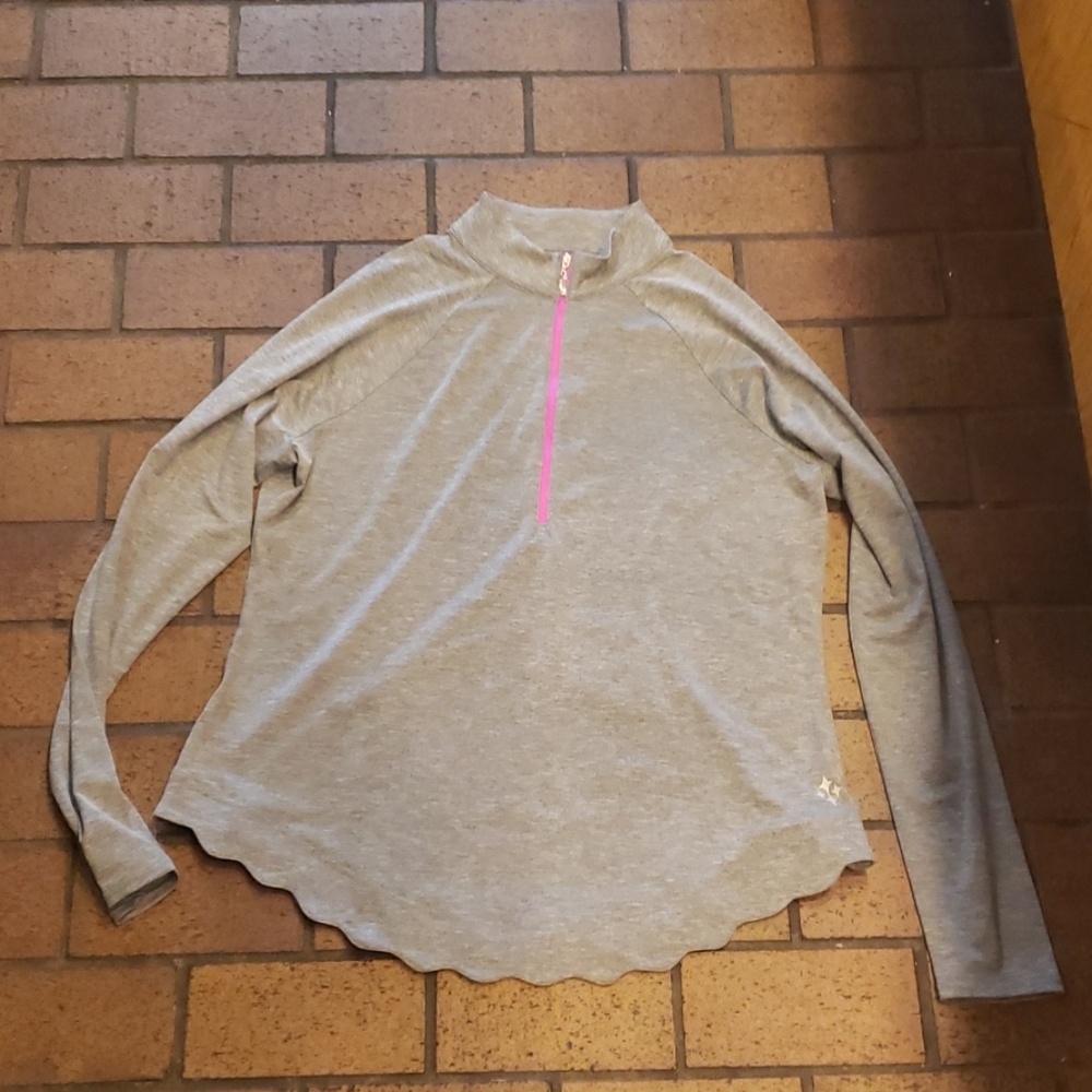 Gray quarter zip